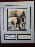 Clayton Moore Jay Silverheels PSA DNA Loa Signed Index Card With Photo Matted to 13x16 Autograph