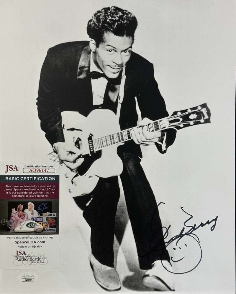 Chuck Berry JSA Coa Signed 11x14 Photo Autograph