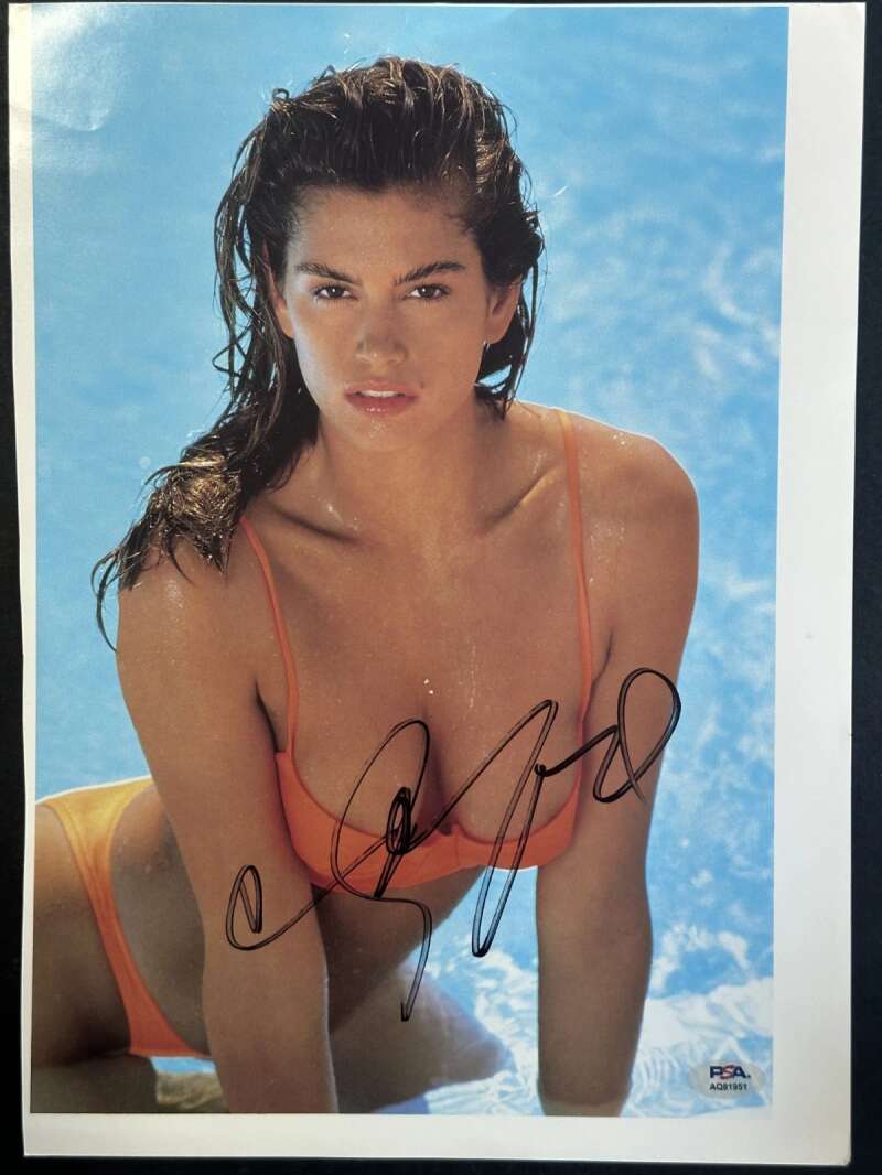Cindy Crawford PSA DNA Signed 10x14 Photo Autograph