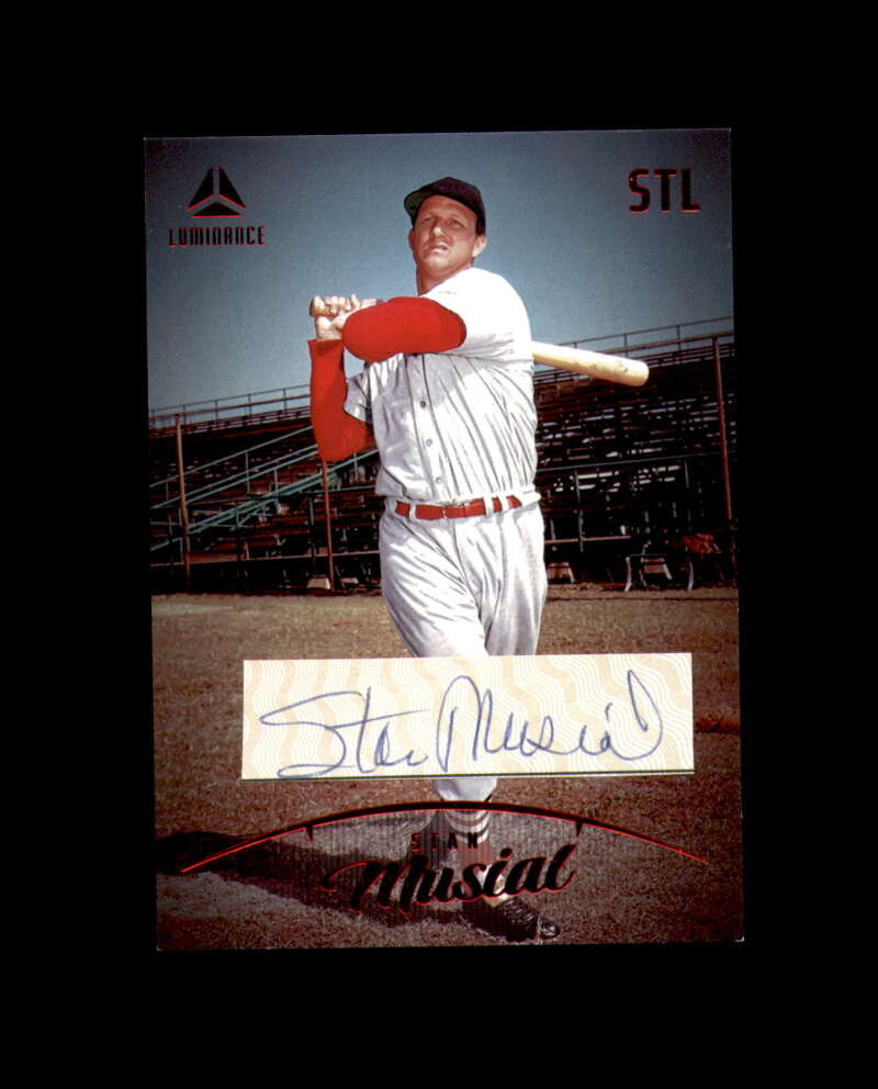 Stan Musial Signed 2023 Panini Luminance Red Cut Cardinals Autograph