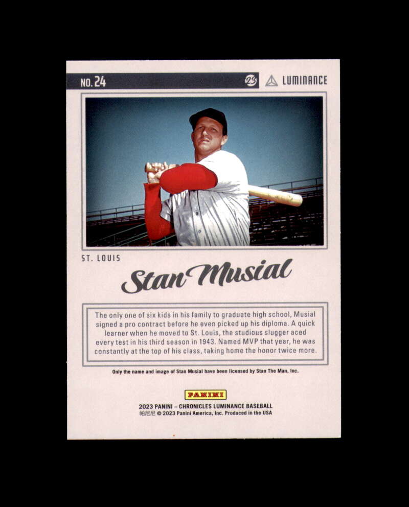 Stan Musial Signed 2023 Panini Luminance Cut Cardinals Autograph