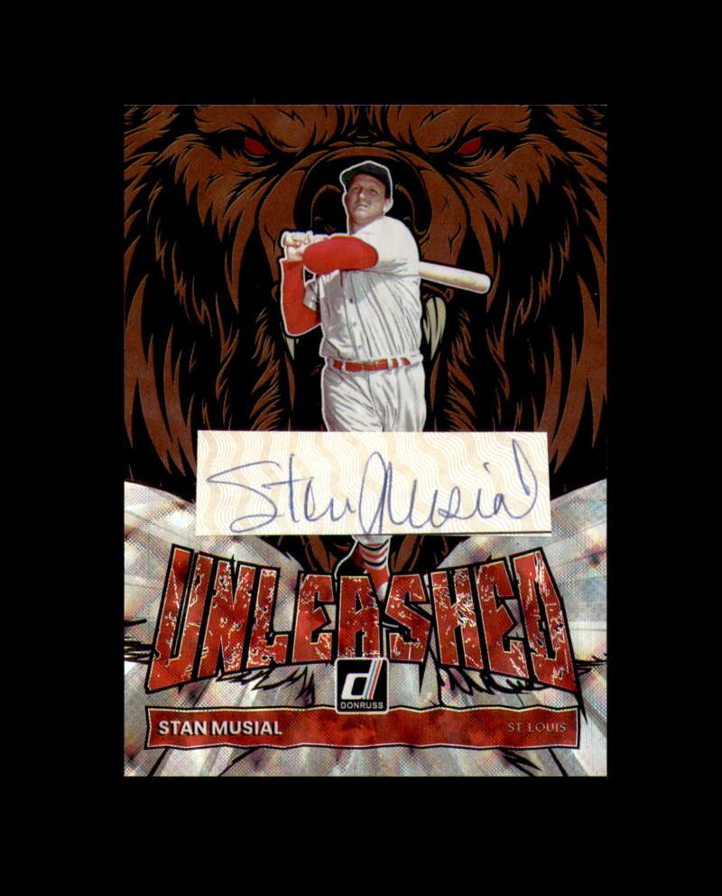 Stan Musial Signed 2022 Panini Donruss Unleashed Diamond Cut Cardinals Autograph