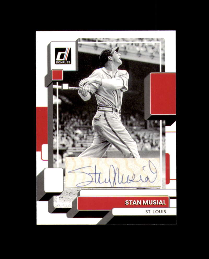Stan Musial Signed 2022 Panini Donruss Cut Cardinals Autograph