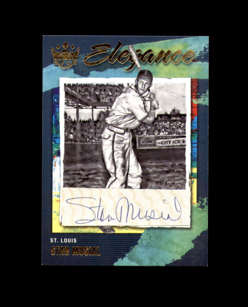 Stan Musial Signed 2022 Panini Donruss Diamond King Elegance Cut Cardinals Autograph