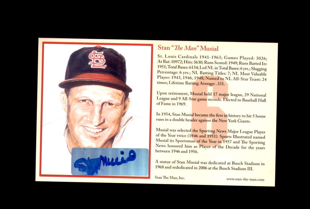Stan Musial Autograph First Day Cover Cache FDC Cardinals Signed