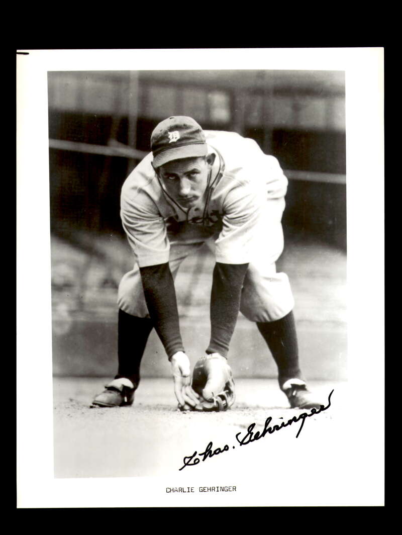 Charlie Gehringer Signed 8x10 Photo Autograph Tigers