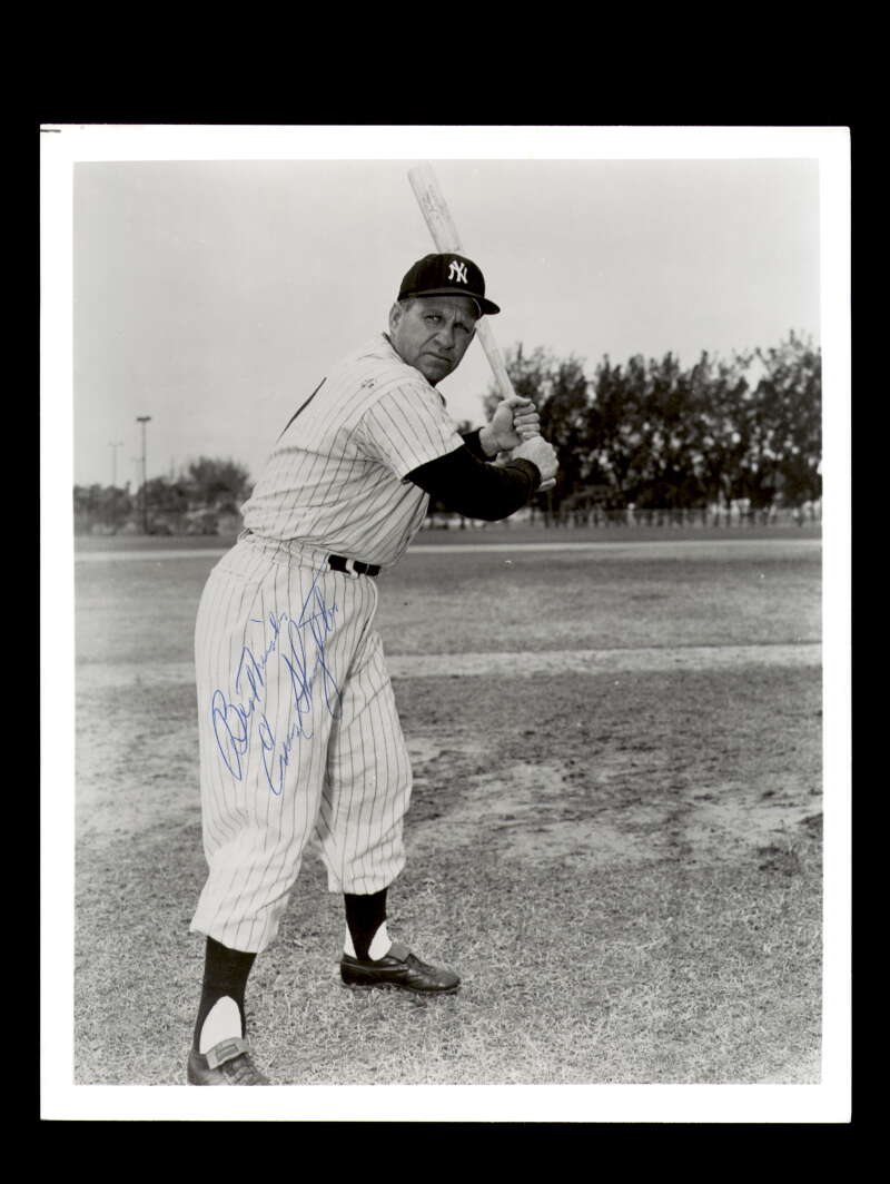 Enos Slaughter Signed 8x10 Photograph Autograph Yankees