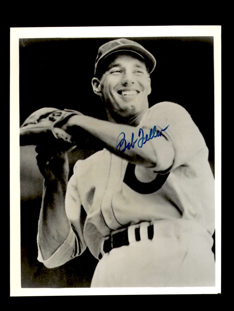 Bob Feller Signed 8x10 Photo Autograph Cleveland