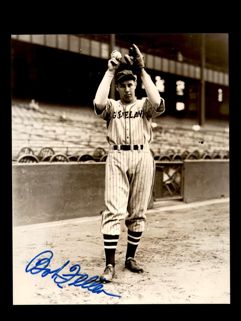 Bob Feller Autograph 8x10 Photo Signed Cleveland