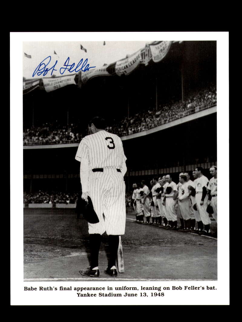 Bob Feller Autographed 8x10 Photo Signed Cleveland