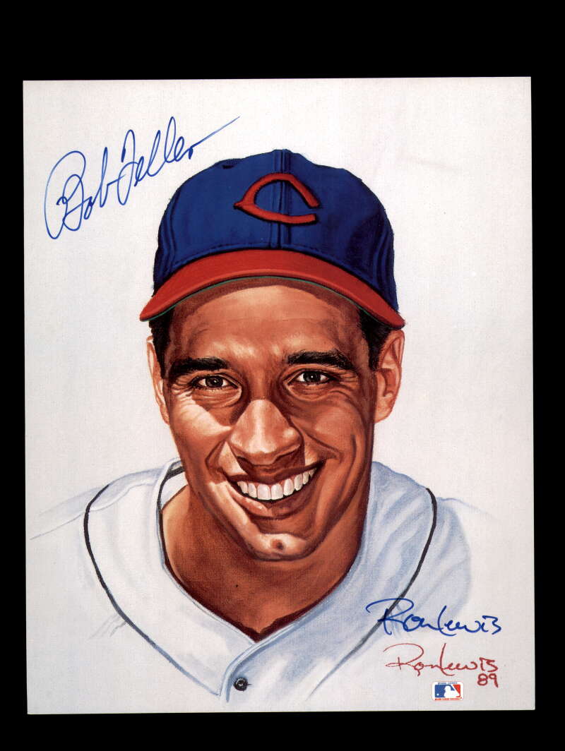 Bob Feller Signed 8x10 Ron Lewis Photo Autograph Cleveland