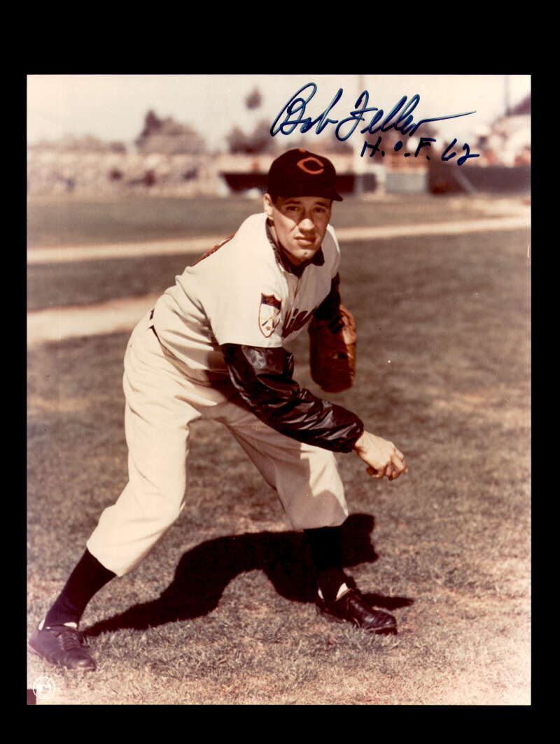 Bob Feller Signed 8x10 Photograph Autograph Cleveland