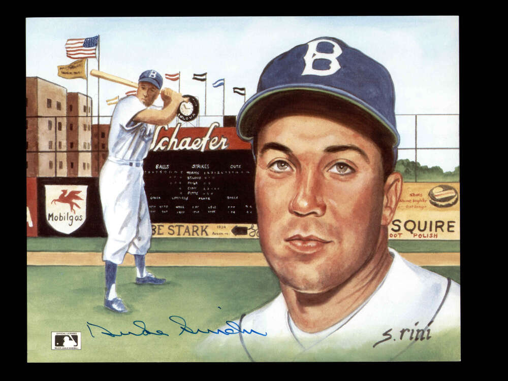 Duke Snider Signed 8x10 Photo Autograph Dodgers