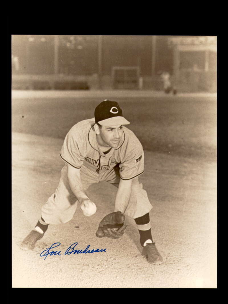 Lou Boudreau Signed 8x10 Photograph Autograph Cleveland