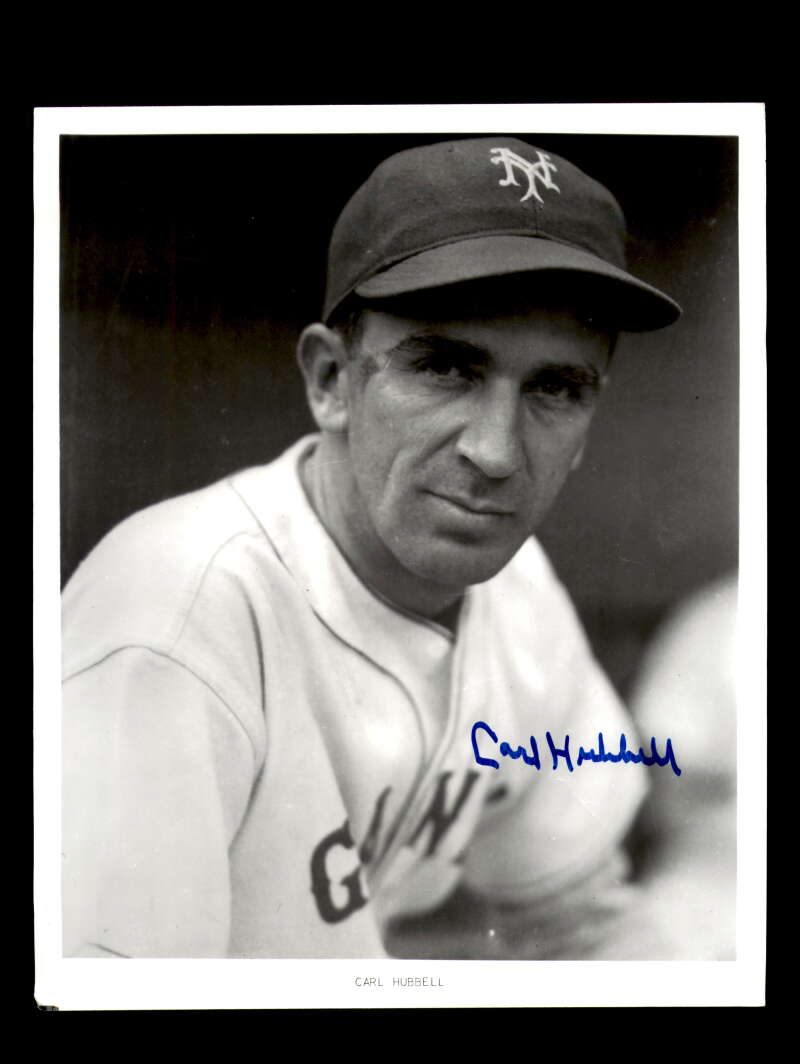 Carl Hubbell Signed 8x10 Photo Autograph Giants