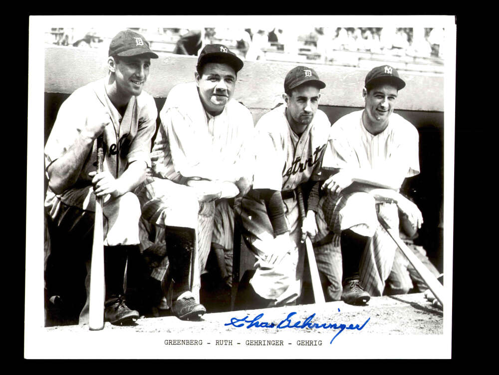 Charlie Gehringer Signed 8x10 Photo Autograph Tigers