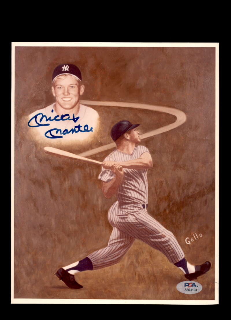 Mickey Mantle PSA DNA JSA Loa Signed 8x10 Photo Autograph Yankees