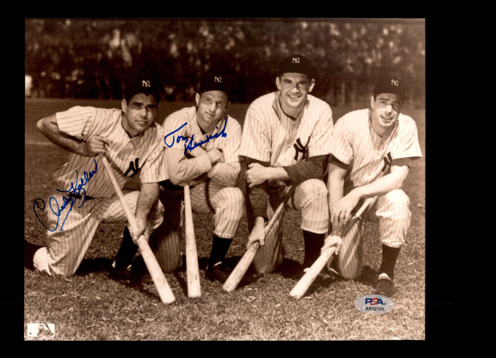 Charlie Keller Tom Henrich PSA DNA Signed 8x10 Photo Autograph Yankees