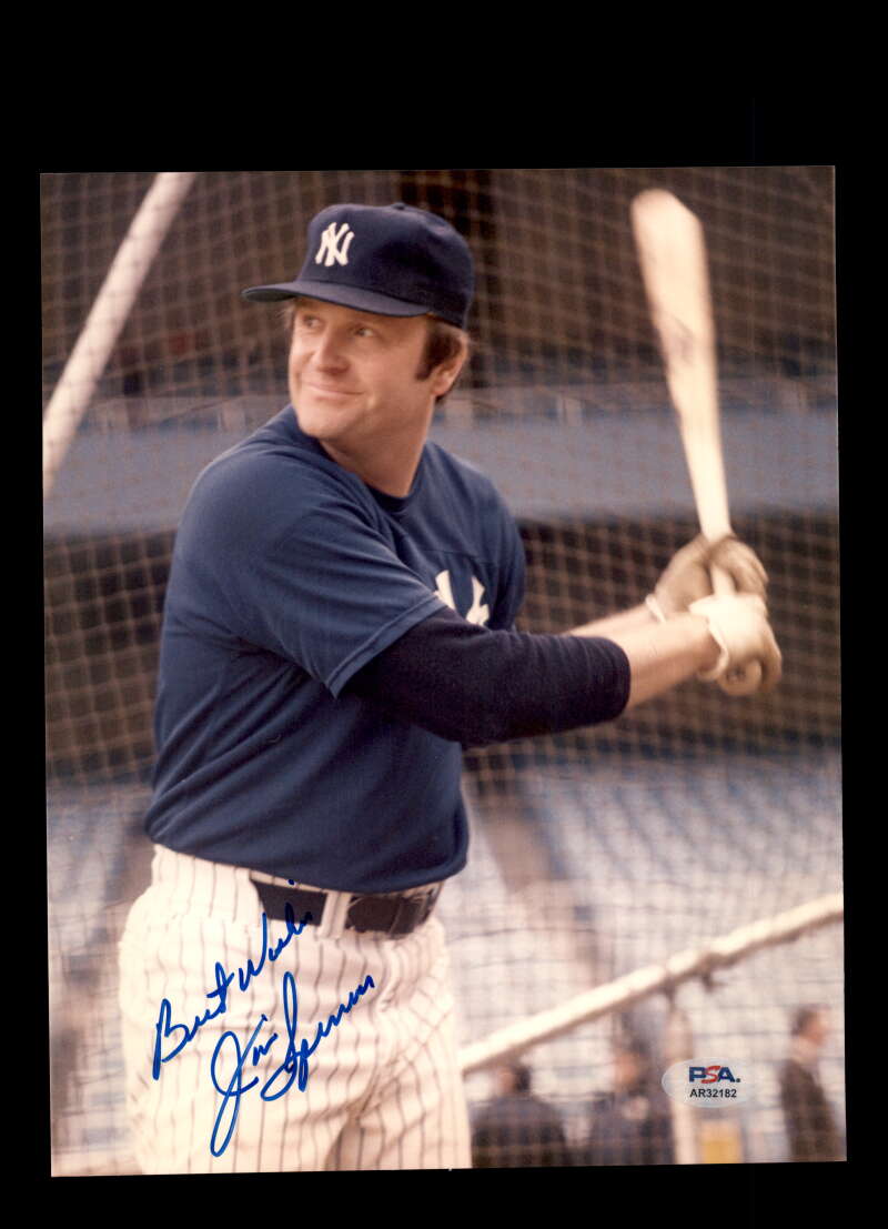 Jim Spencer PSA DNA Signed 8x10 Photo Autograph Yankees