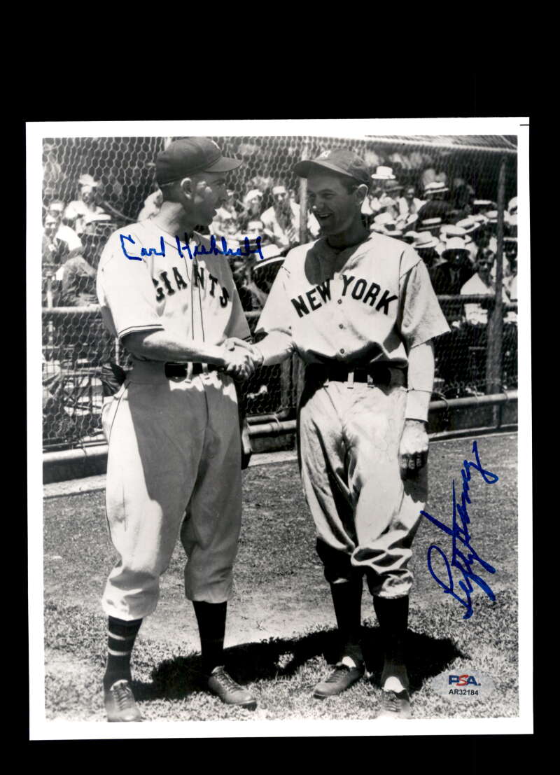 Carl Hubbell Lefty Gomez PSA DNA Signed 8x10 Photo Autograph New York