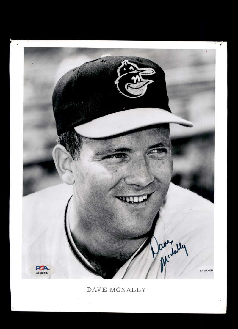 Dave McNally PSA DNA Signed 8x10 Photo Autograph Orioles
