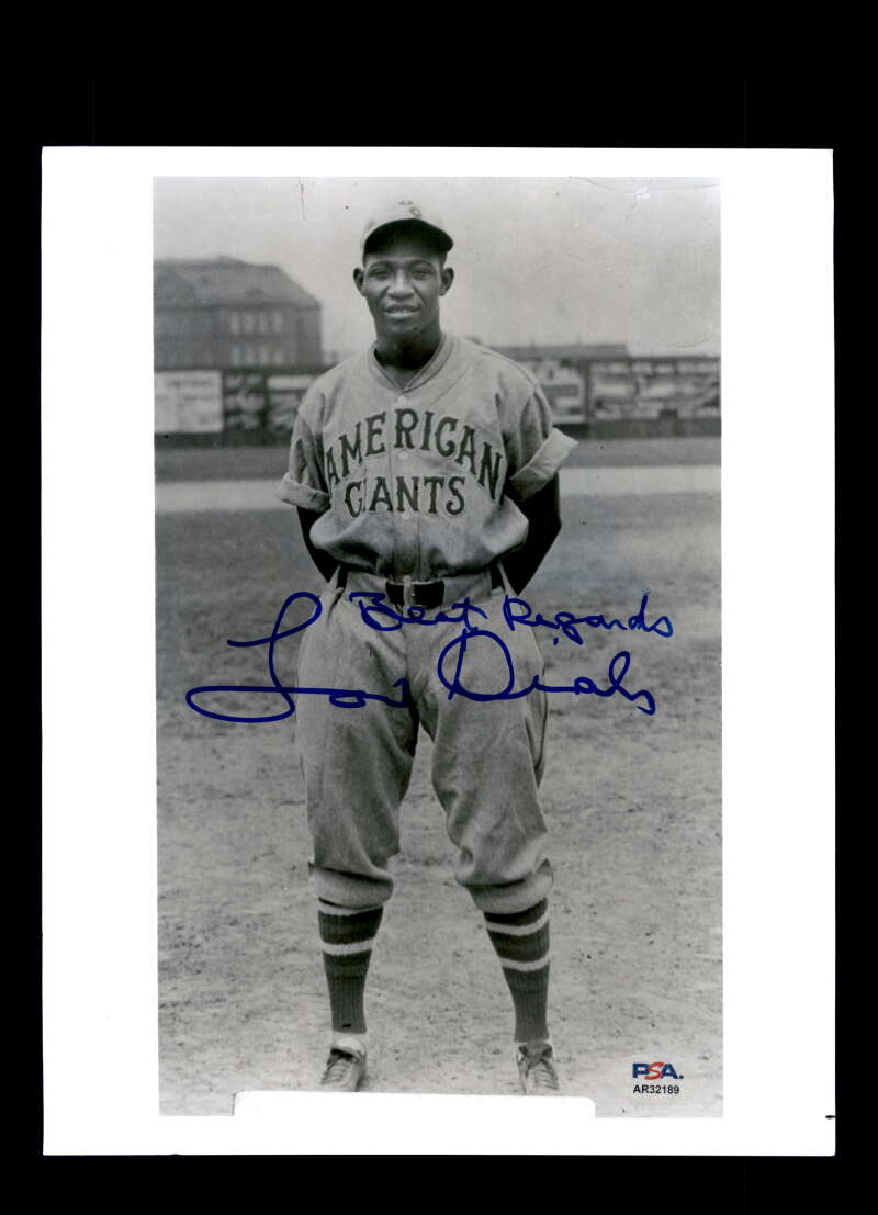 Lou Dials PSA DNA Signed 8x10 Photo Autograph
