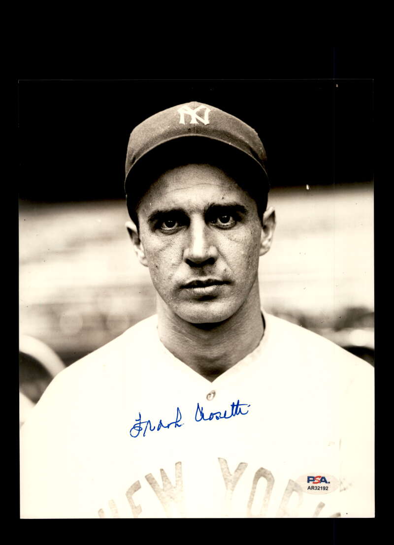 Frank Crosetti PSA DNA Signed 8x10 Photo Autograph Yankees