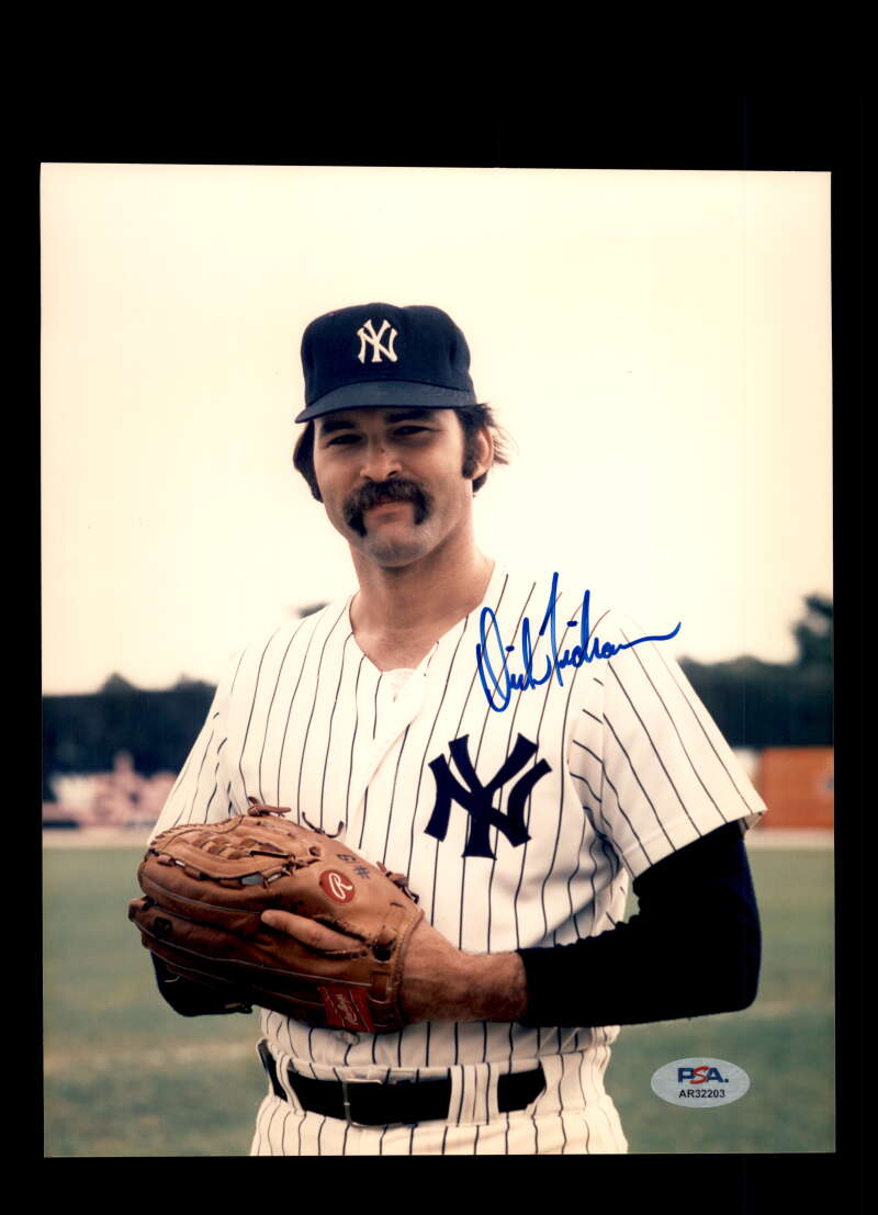 Dick Tidrow PSA DNA Signed 8x10 Photo Autograph Yankees