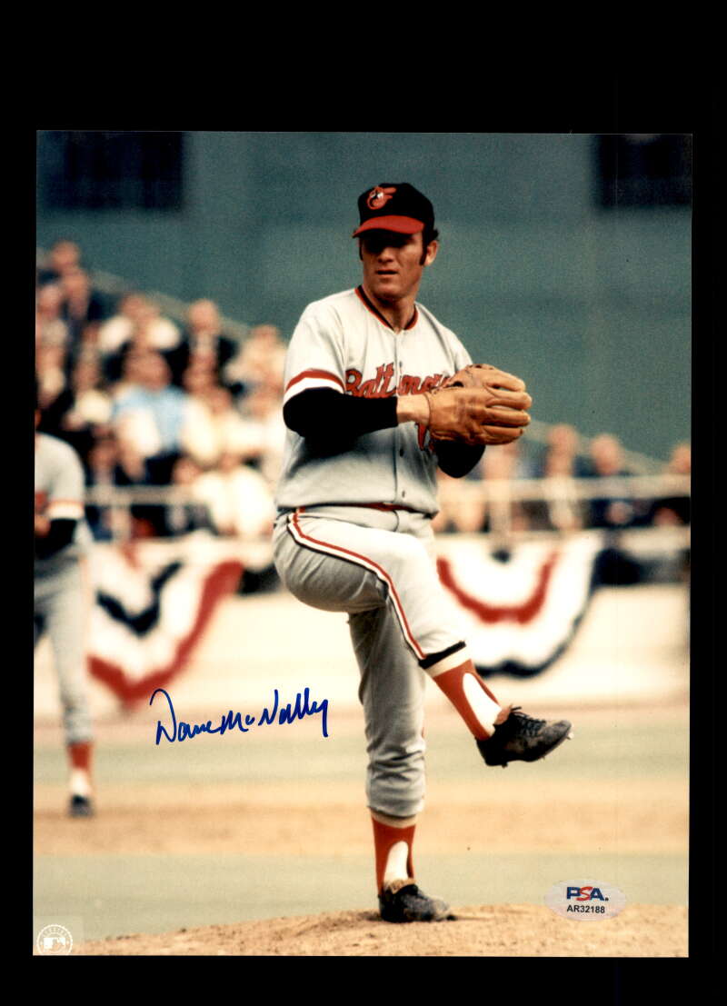 Dave McNally PSA DNA Signed 8x10 Photo Autographed Orioles