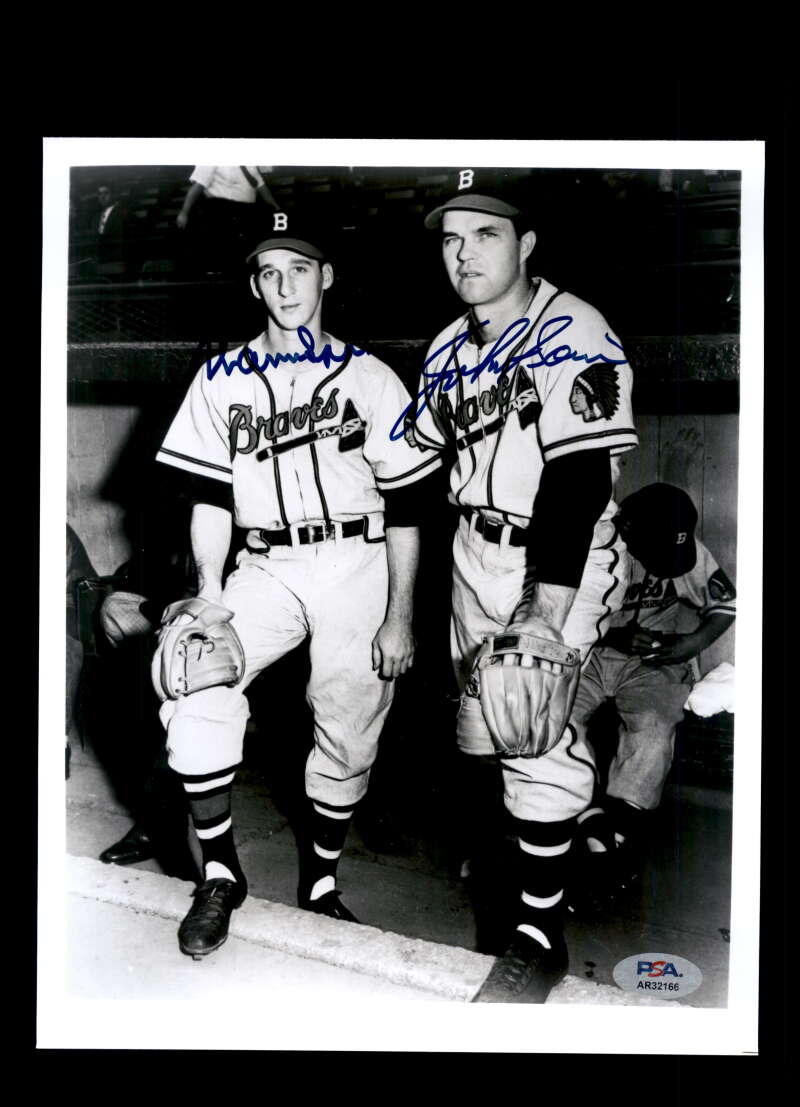 Warren Spahn Johnny Sain PSA DNA Signed 8x10 Photo Autograph Braves
