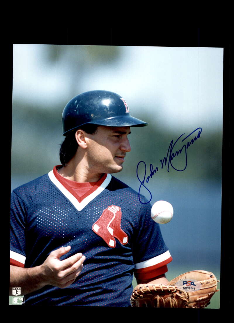 John Marzano PSA DNA Signed 8x10 Photo Autograph Red Sox