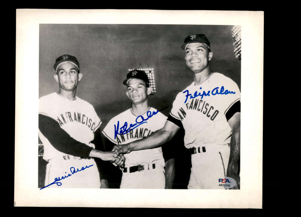 Felipe Matty  Jesus Alou PSA DNA Signed 8x10 Photo Autograph Giants