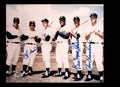 Yogi Berra Moose Skowron Blanchard PSA DNA Signed by 3 8x10 Photo Autograph Yankees