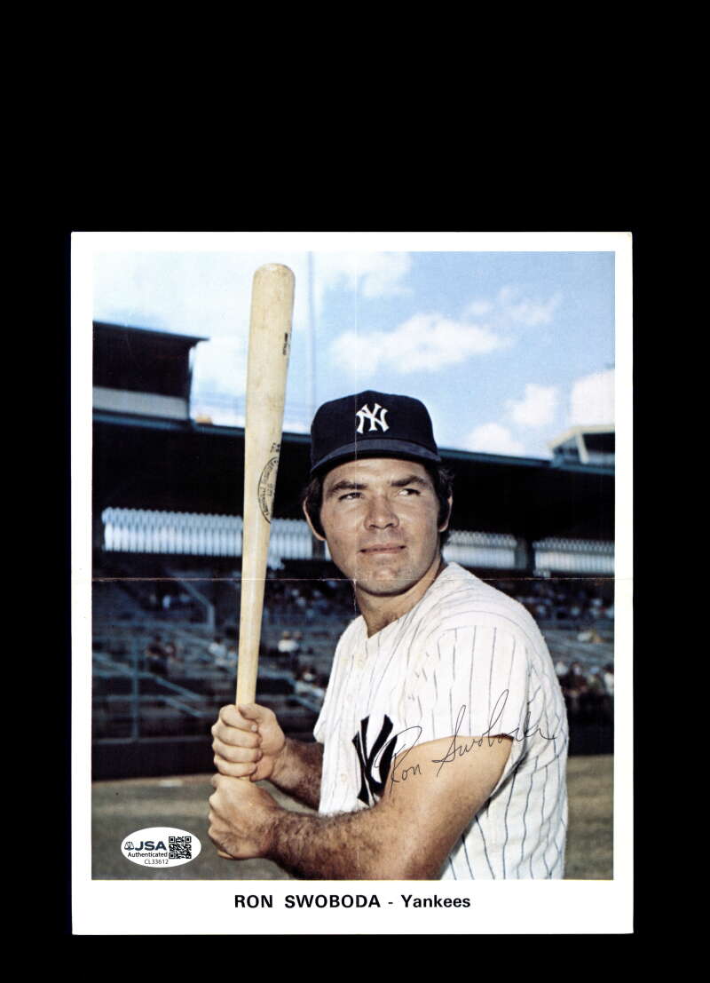 Ron Swoboda JSA Coa Signed 7x9 Team Issued Photo Autograph Yankees