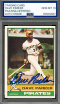 Dave Parker Gem Mint 10 PSA DNA Signed 1976 Topps Autograph