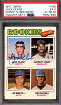Jack Clark Gem Mint 10 PSA DNA Signed 1977 Topps Rookie Giants Autograph