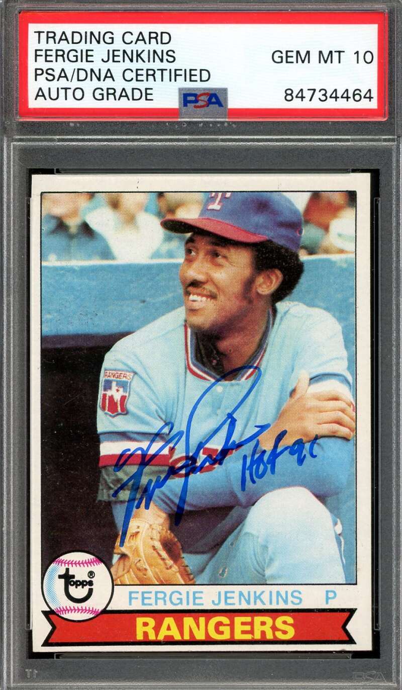Fergie Jenkins Gem Mint 10 PSA DNA Signed 1979 Topps Autograph
