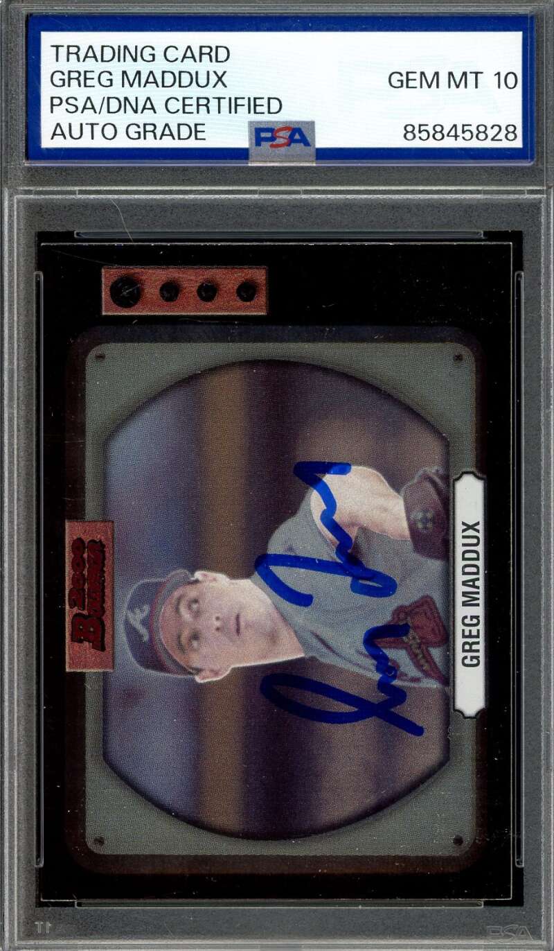 Greg Maddux Gem Mint 10 PSA DNA Signed 2000 Bowman Autograph