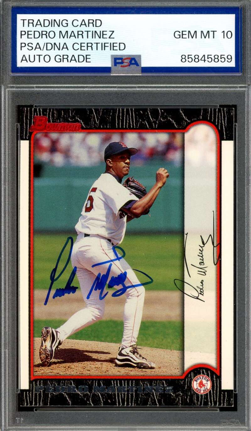 Pedro Martinez Gem Mint 10 PSA DNA Signed 1999 Bowman Autograph