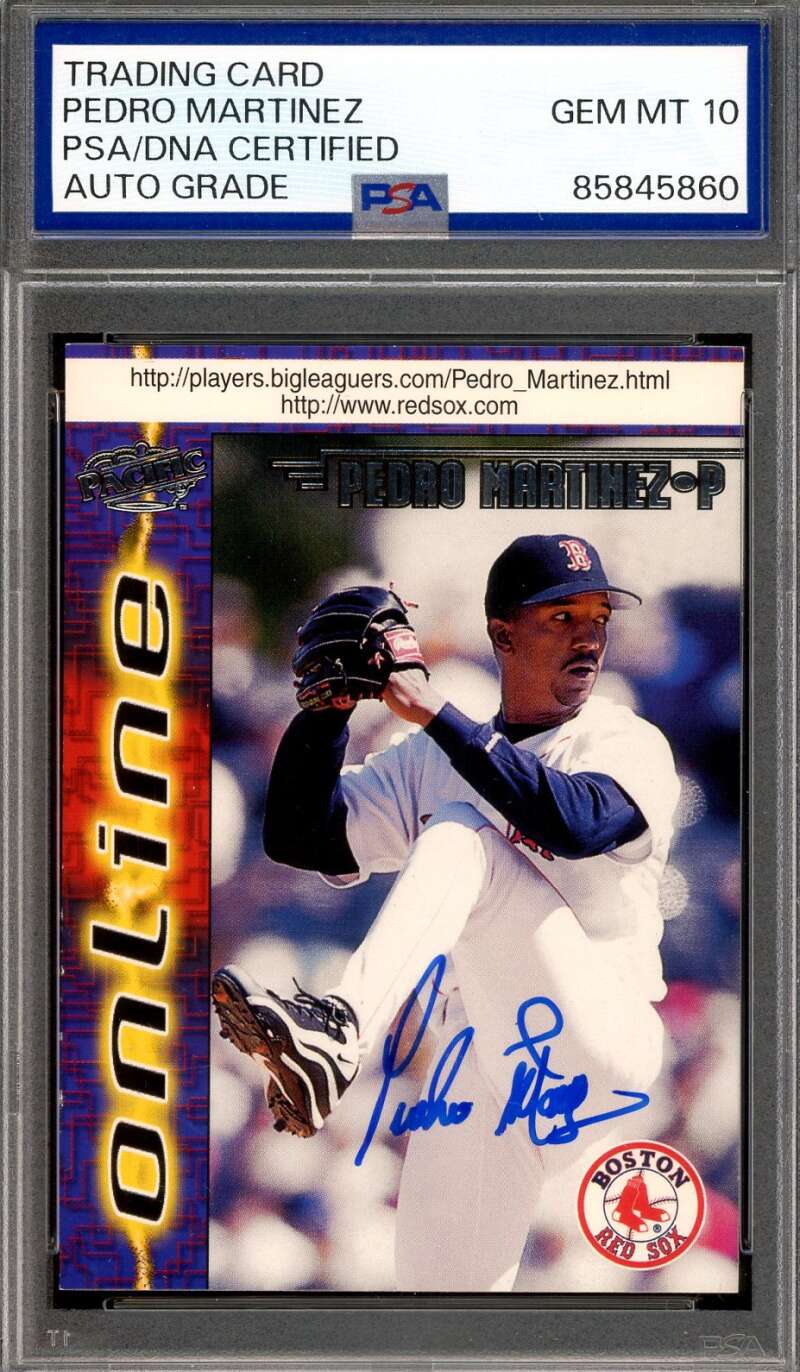 Pedro Martinez Gem Mint 10 PSA DNA Signed 1998 Pacific Online Autograph