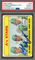 Bando Campaneris Cater Mint 9 PSA DNA Signed 1969 Topps A's Stars Autograph