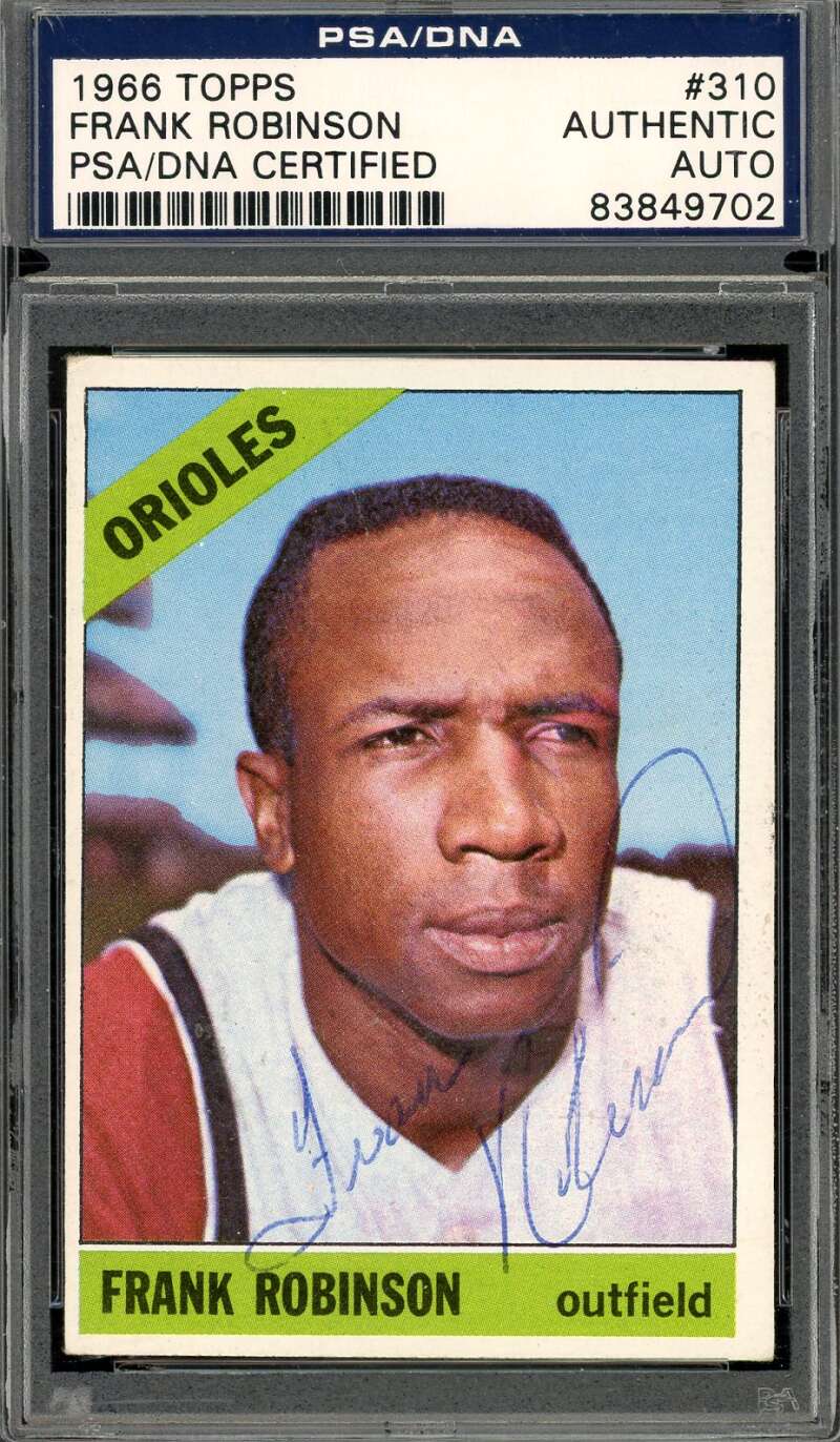 Frank Robinson PSA DNA Vintage Signed 1966 Topps Autograph
