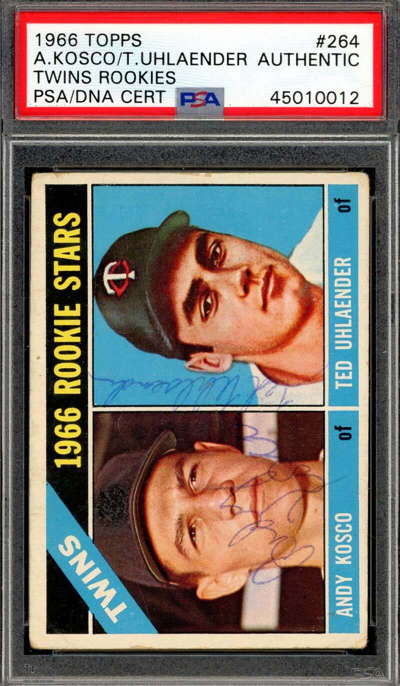 Kosco Uhlaender PSA DNA Signed 1966 Topps Rookie Autograph