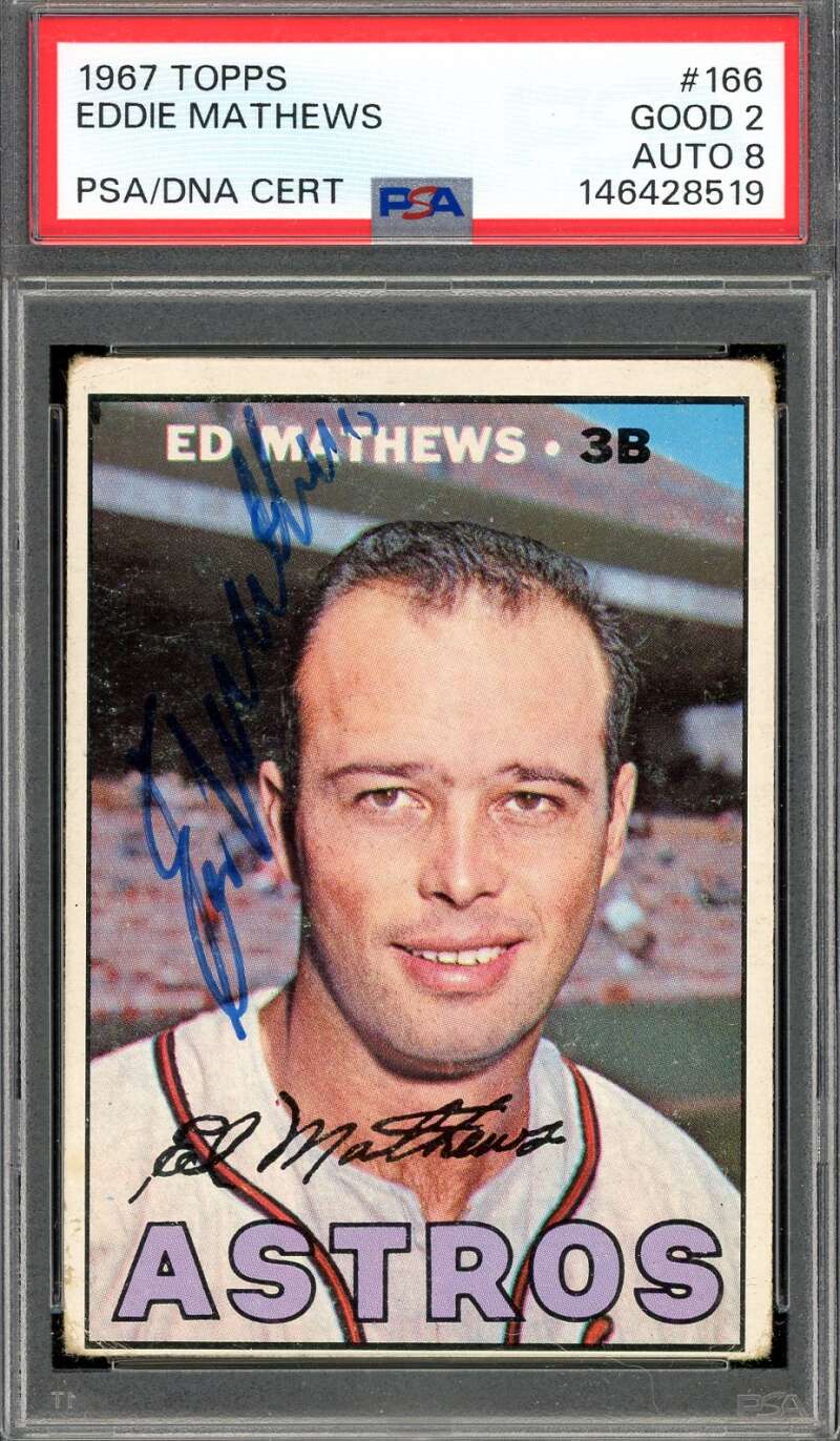 Eddie Mathews PSA DNA Signed 1967 Topps Autograph