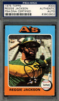 Reggie Jackson PSA DNA Signed 1975 Topps Autograph