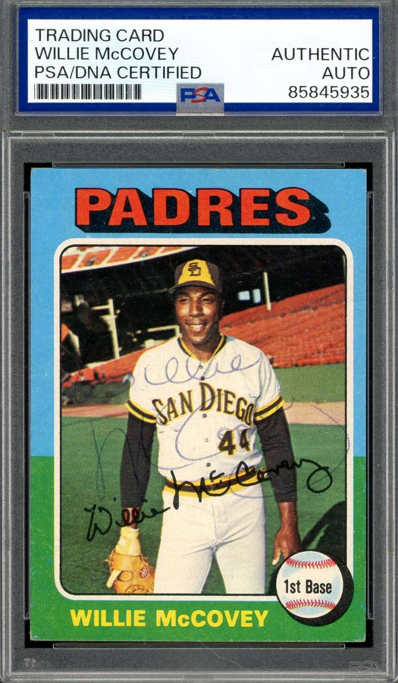 Willie McCovey PSA DNA Vintage Signed 1975 Topps Autograph