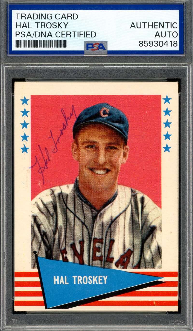 Hal Trosky PSA DNA Signed 1961 Fleer Autograph