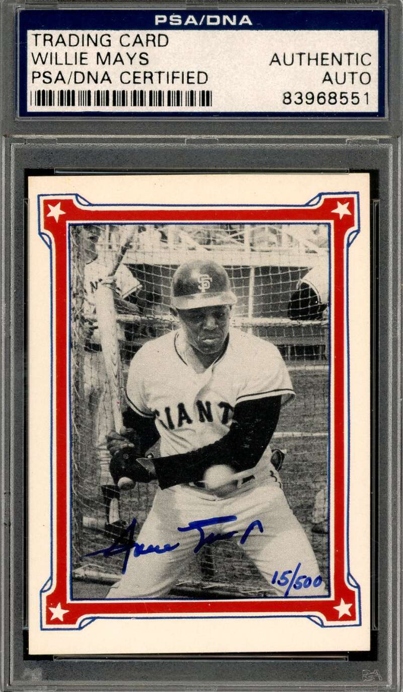 Willie Mays PSA DNA Signed 1984 RGI Mays Story Autograph