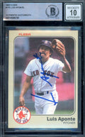 Luis Aponte Gem Mint 10 Beckett BAS Signed 1983 Fleer Autograph