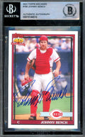 Johnny Bench Beckett BAS Signed 2021 Topps Archives Autograph